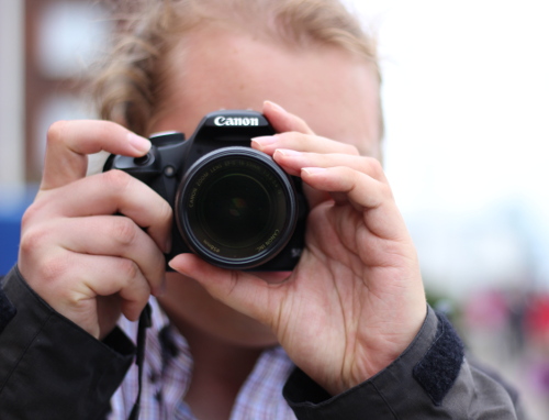 Till Helge with his camera